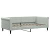 vidaXL Daybed with Trundle without Mattress Light Grey 90x190 cm Single