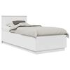 vidaXL Bed Frame with Headboard White 100 x 200 cm Engineered Wood
