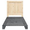 vidaXL Bed Frame without Mattress Grey 90x200 cm Solid Wood Pine