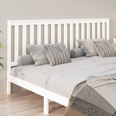 vidaXL Bed Headboard White 206x6x101 cm Solid Wood Pine