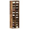 vidaXL Shoe Cabinet Old Wood 54x34x183 cm Engineered Wood
