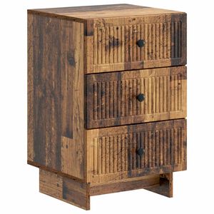 vidaXL Bedside Cabinet Old Wood 43 x 41 x 66.5 cm Engineered Wood