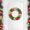 vidaXL Christmas Ball Wreathes 2 pcs Multicolour 33 x 33 x 7 cm