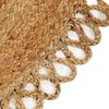 vidaXL Braided Area Rug with Wave Edge 90 cm Jute Round