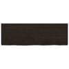 vidaXL Wall Shelf Dark Brown 120x40x(2-6) cm Treated Solid Wood Oak