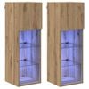vidaXL Wall-mounted TV Cabinets 2 pcs Artisan Oak Engineered Wood
