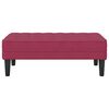 vidaXL Bench with Cushion Wine Red 113 x 57 x 39 cm Velvet