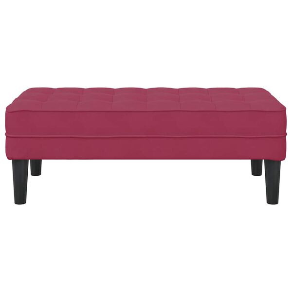 vidaXL Bench with Cushion Wine Red 113 x 57 x 39 cm Velvet