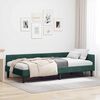vidaXL Corner Bed Frame Dark Green 90 cm x 190 cm Velvet