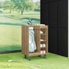 vidaXL Golf Cabinet with Wheel Plain Artisan Oak 65 x 45 x 98 cm