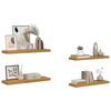 vidaXL Wall Shelf 4 pcs Beige 90 x 23.5 x 4 cm Engineered Wood