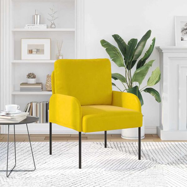 vidaXL Sofas with Cushion Yellow 60 x 56 x 80 cm Plywood