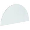 vidaXL Fireplace Glass Plate Half Round 1000x500 mm