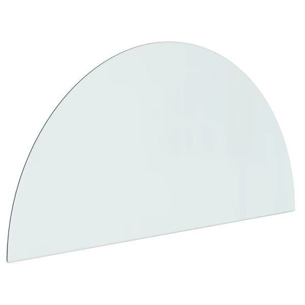 vidaXL Fireplace Glass Plate Half Round 1000x500 mm
