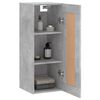 vidaXL Wall Mounted Cabinet Concrete Grey 34.5x34x90 cm Engineered Wood
