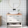 vidaXL Bathroom Countertop Light Brown 100x60x2 cm Treated Solid Wood