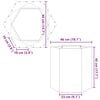 vidaXL Garden Planter 2 pcs Hexagon 46x40x45 cm Galvanized Steel
