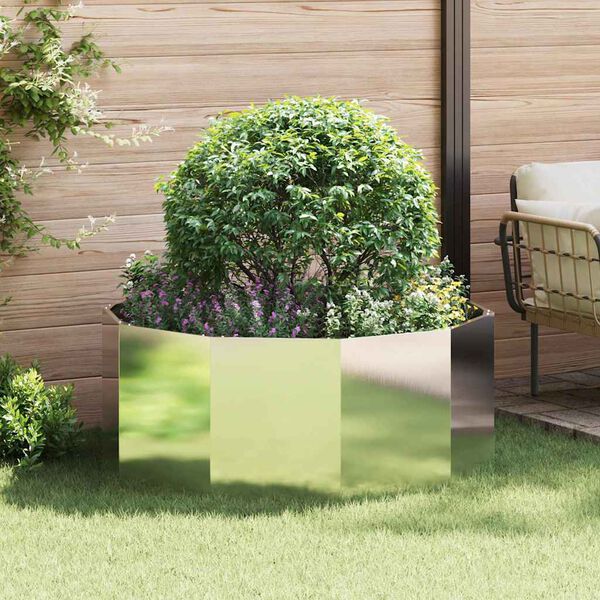 vidaXL Planter Silver 120 x 120 x 50 cm Stainless Steel