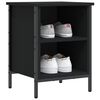 vidaXL Shoe Cabinet Black 38x35x50 cm Engineered Wood