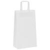 vidaXL Paper Bags 50 pcs with Handles White 21x11x36 cm
