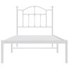 vidaXL Metal Bed Frame without Mattress with Headboard White 90x190cm
