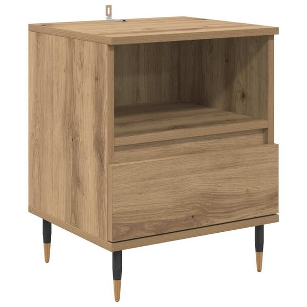 vidaXL Bedside Cabinet Artisan Oak 40 x 35 x 50 cm Engineered Wood