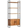 vidaXL Bookcase | Natural wood and black