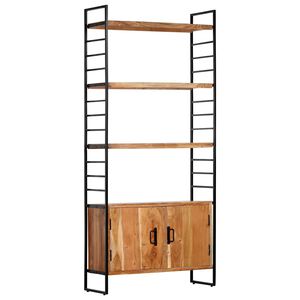 vidaXL Bookcase | Natural wood and black