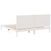 vidaXL Extra Long Bed Frame without Mattress White 180x220 cm Solid Wood