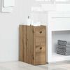 vidaXL Narrow Bathroom Cupboard with Wheels Artisian Oak Engineered Wood
