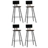vidaXL Bar Stools 4 pcs Solid Reclaimed Wood