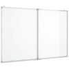 vidaXL Magnetic Whiteboard Foldable 100x80x1.7 cm Aluminium