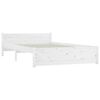 vidaXL Bed Frame without Mattress with Drawers White 160x200 cm
