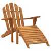 vidaXL Garden Adirondack Chair with Footrest Solid Wood Teak
