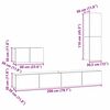vidaXL Wall TV Cabinet Wall-mounted 4 pcs Artisan Oak Engineered Wood