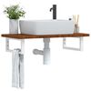 vidaXL Basin Shelf Wall Mounted Steel and Solid Wood Oak