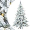 vidaXL Artificial Hinged Christmas Tree White 240 cm PVC and Steel
