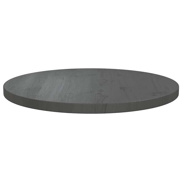 vidaXL Table Top Grey &Oslash;60x2.5 cm Solid Wood Pine