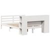 vidaXL Bookcase Bed without Mattress White 150x200 cm King Solid Wood Pine