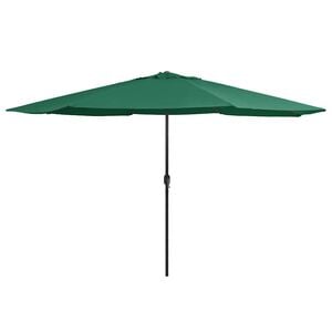 vidaXL Garden Parasol with Metal Pole 390 cm Green