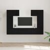 vidaXL TV Cabinet Set Wall-mounted 7 pcs Black Oak Engineered Wood