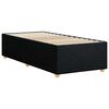 vidaXL Bed Frame without Mattress Black Single Fabric