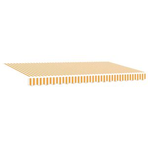vidaXL Awning Replacement Fabric Yellow and White 380 x 195 cm