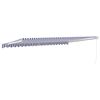 vidaXL Retractable Awning Blue and White 5x3 m Fabric and Aluminium