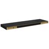 vidaXL Floating Wall Shelves 2 pcs Black 80x23.5x3.8 cm MDF