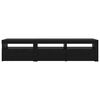 vidaXL TV Cabinet 2 pcs Black Oak 180 x 35 x 40 cm Engineered Wood