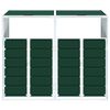 vidaXL Wheelie Bin Storage for Double Bins Green 144x81x113 cm Steel