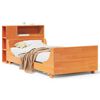 vidaXL Bed Frame without Mattress Wax Brown 75x190 cm Small Single Solid Wood Pine
