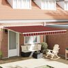 vidaXL Retractable Awning Orange and brown 400 x 300 cm Polyester