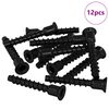 vidaXL Socket Cap Head Screw 12 pcs Black 7 x 40 mm Iron